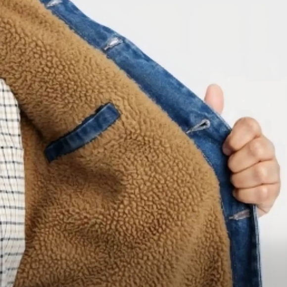 Goodfellow & Co Denim Jacket with Tan Collar - Picture 3 of 4